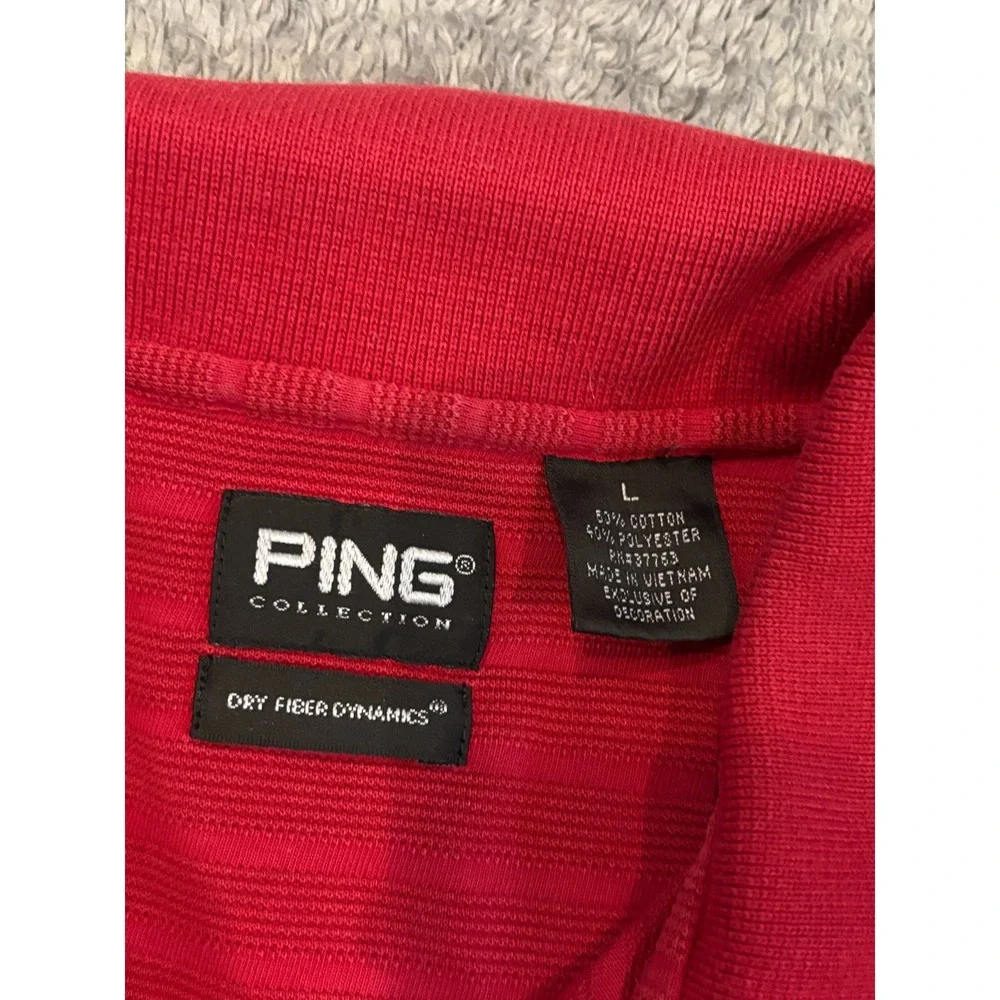 Vintage Ping Polo Shirt Men’s Large Red Short Sleeve Golf Active Outdoor 90s
